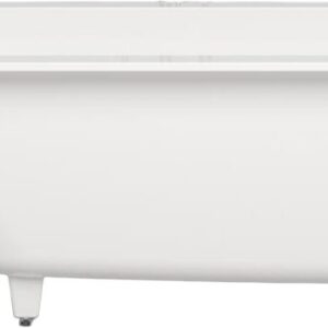 Ванна из литьевого мрамора Salini Ornella Kit S-Stone 180x80 см, встраиваемая, матовая белая, на ножках, со сливом-переливом, с донным клапаном