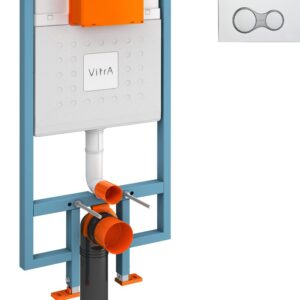 Комплект Инсталляция VitrA Ви-Фикс Кор (V-Fix Core) 738-5800-01 + Кнопка Сириус (Sirius) 740-0480 цвет глянцевый хром