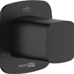 Переключатель потоков Wasserkraft Nuthe A265 С ВНУТРЕННЕЙ ЧАСТЬЮ, на три потребителя, черный soft-touch