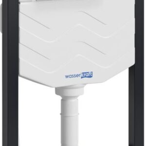 Инсталляция с кнопкой Wasserkraft Альме (Alme) 15TLT.010.ME.MB03 цвет матовый черный, крепление к полу и стене, с регулировкой по высоте, с шумоизоляцией