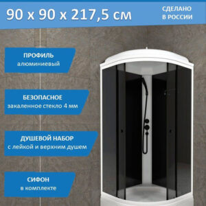 Душевая кабина Triton Грэй Щ0000067302 90х90 см, блэк