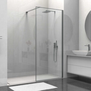 Душевая перегородка Walk-In VSW-1HS100CLGM, 1000*2000, вороненая сталь, стекло прозрачное