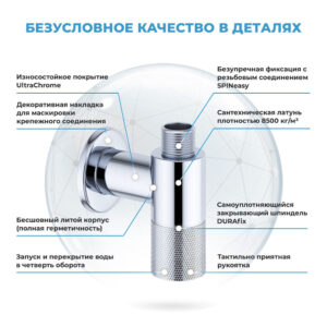 Комплект вентилей Wellsee Drainage System 182146001 угловой, хром