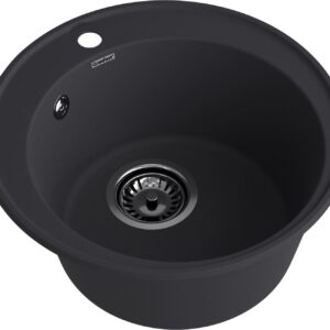 GranFest QUARZ (ECO-08) Мойка чаша D=480мм (черный)