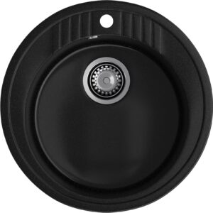GRANFEST Мойка композит RONDO GF-R–520 D=520 мм черный арт.GF-