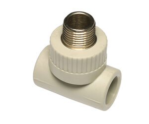 Тройник с металлической резьбой наружной 20×3/4″ Wavin Ekoplastik STKE02025RCT (STKE02025X)